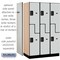 Salsbury Industries Wardrobe Locker, 45" W, 21" D, 76" H, (3) Wide, (6) Openings, Gray 27361GRY - alternate 5